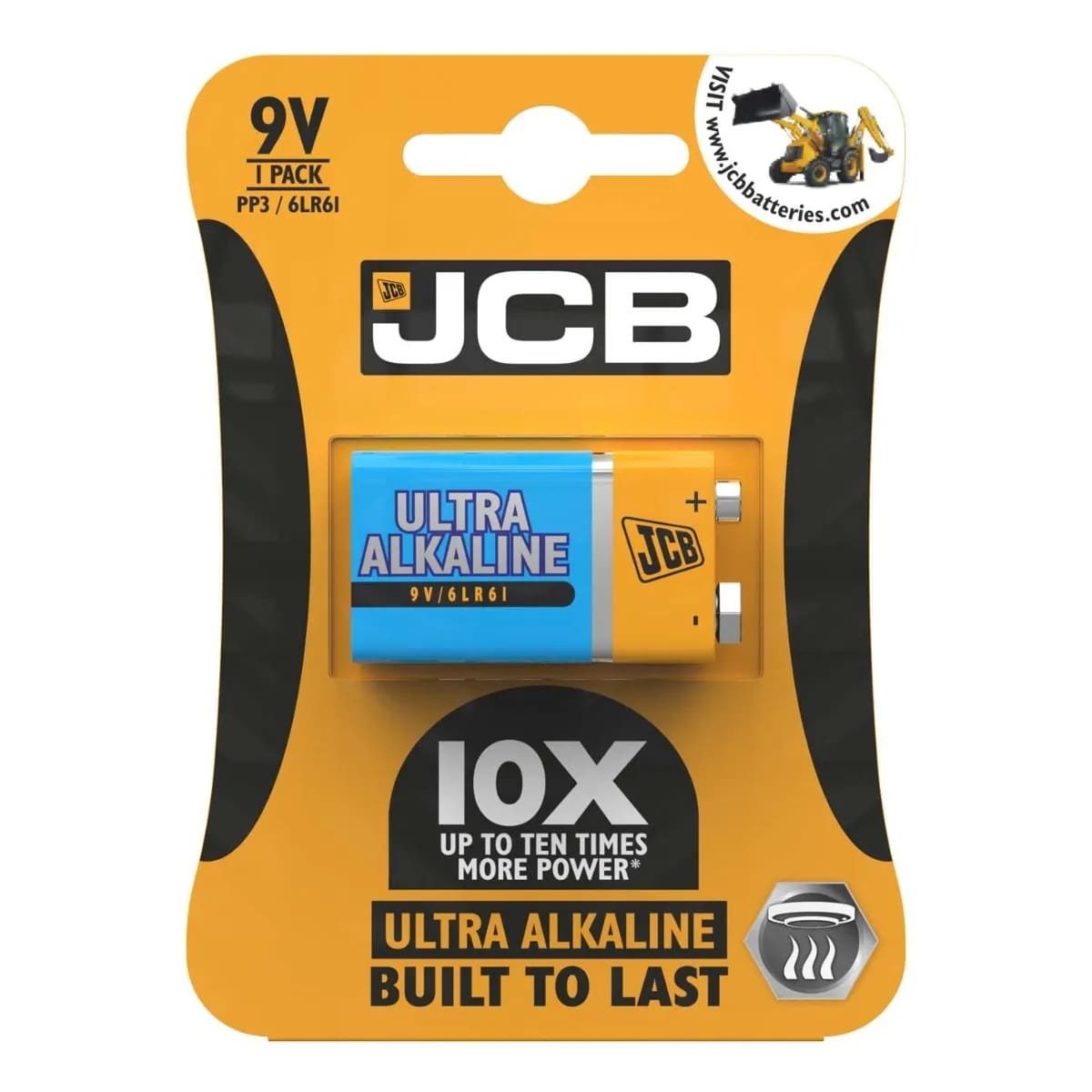 JCB 9V Ultra Alkaline, Pack of 1 Battery PP3